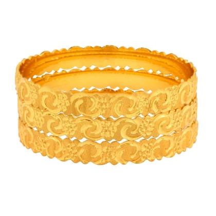 Nakshi Gold Plated Kada Bangle Set Of 4 For Women-Size: 2.6 Anna OR 2.37 Inches