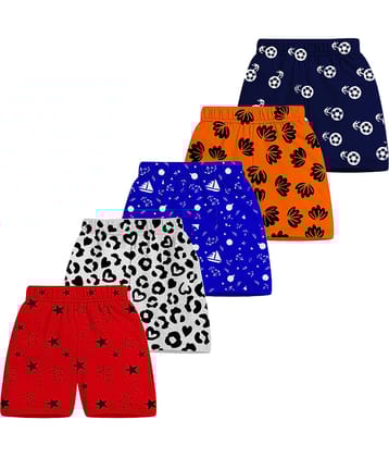 MIST N FOGG Pack of 5 Cotton Shorts For Boys ( Multicolor )