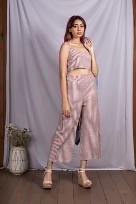 Crimson Sky Striped Pants-S