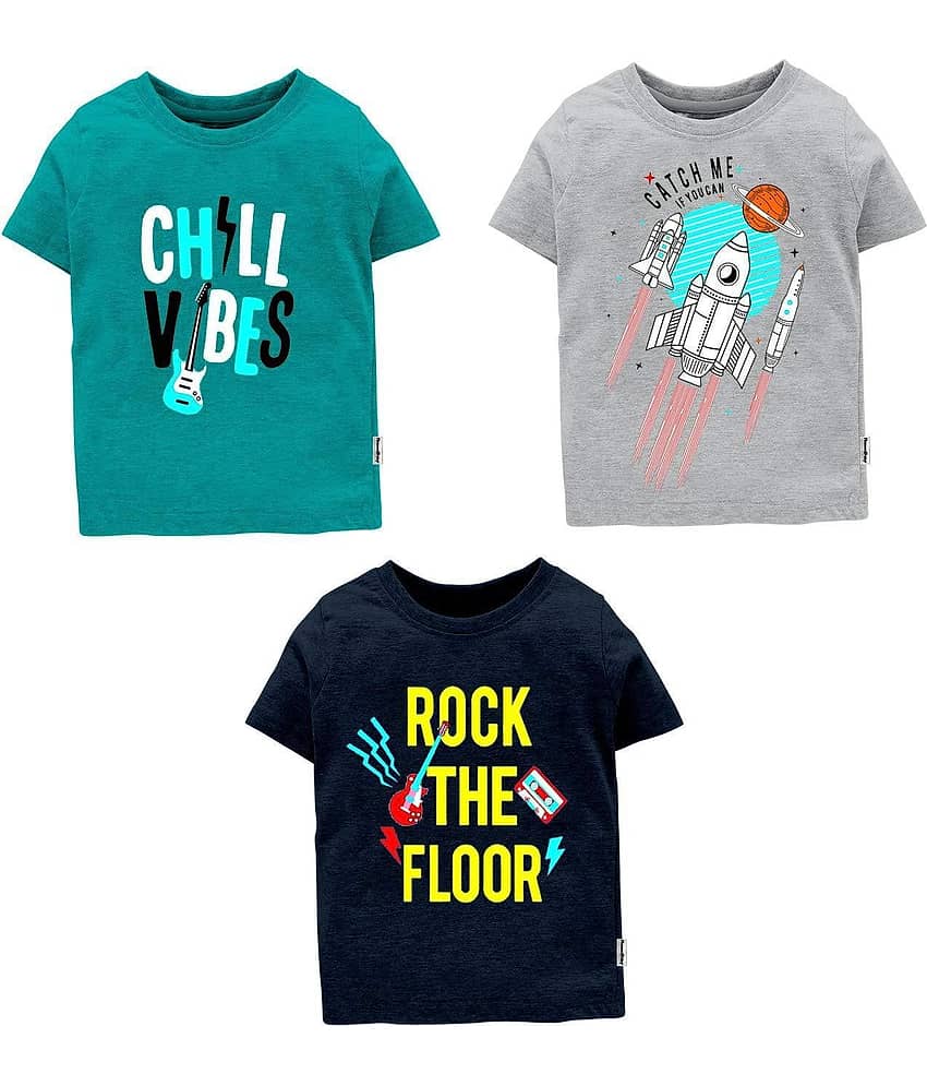 NammaBaby Pack of 1 Boys Cotton Blend T-Shirt ( Multicolor )