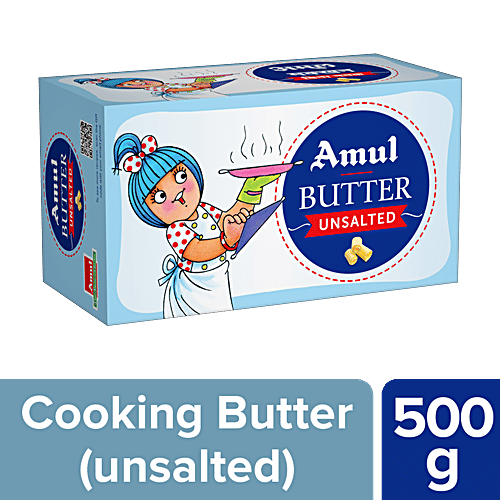 Amul Butter - Unsalted, 500 g Carton