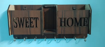 Vista creations wooden pen and key holder , 8 hooks