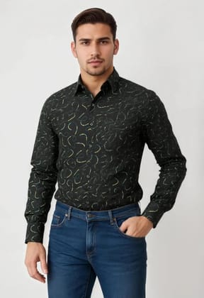 High Quality Satin Printed Shirt #11101