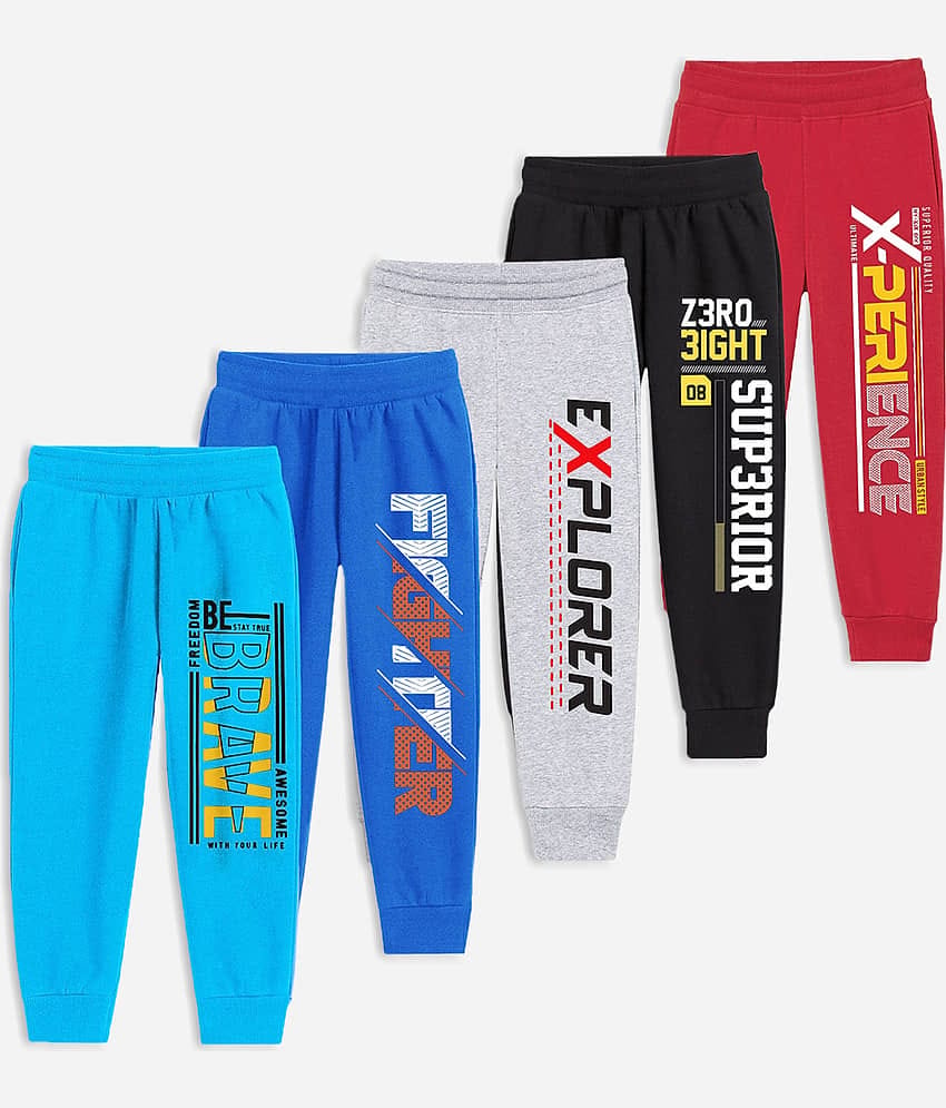 Trampoline Pack of 5 Boys Cotton Blend Trackpant ( Multicolor 2 )