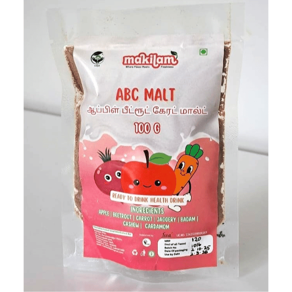ABC MALT HEALTHY DRINK | APPLE, BEETROOT, CARROT, JAGGERY, CASHEW, BADAM, CARDAMOM - 100 gm