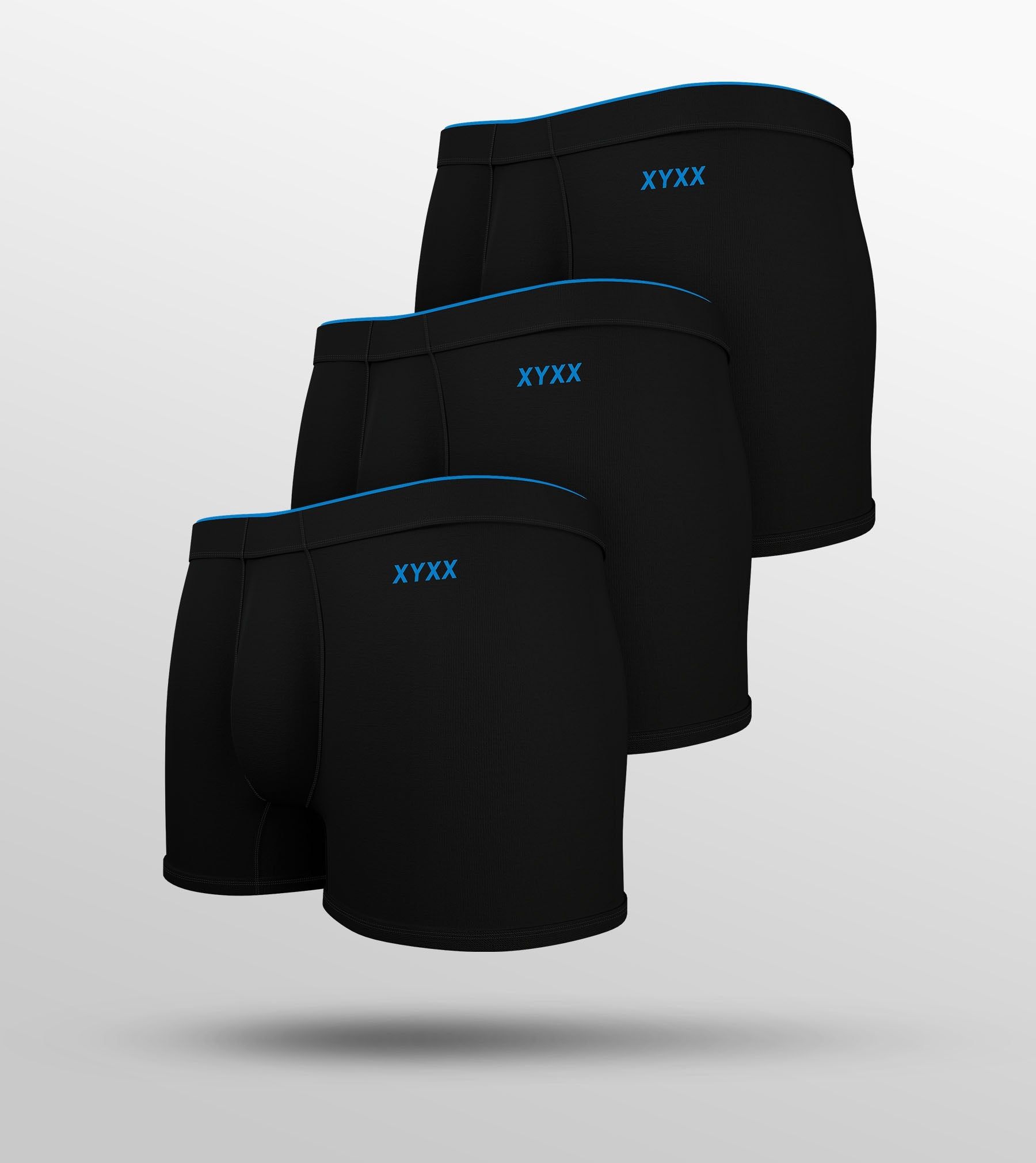 Uno Modal Trunks Pack of 3 (All Black)-S