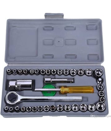 18-ENTERPRISE 40 in 1 Pcs Tool Kit & Screwdriver and Socket Set | 40-Piece Bit & Socket Set (Pack of 1).