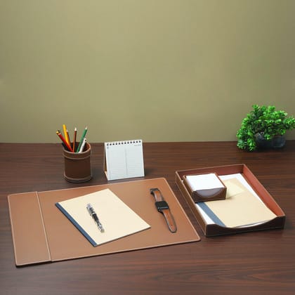 Modella Desktop Set Cognac-Cognac
