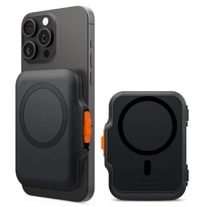 Spigen Tintap (MagFit+) MagSafe Card Holder up to 6 Cards, Hard Shell Magnetic Wallet Case Compatible with iPhone 17/16/15/14/13/12 Models, Pixel 10 Series - Black Spigen Tintap (MagFit+) MagSafe Card Holder up to 6 Cards, Hard Shell Magnetic Wallet Case