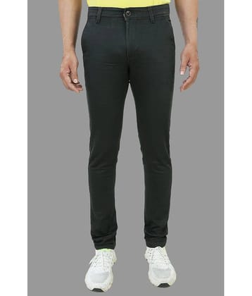 plounge - Dark Green Cotton Blend Slim Fit Men's Jeans ( Pack of 1 )