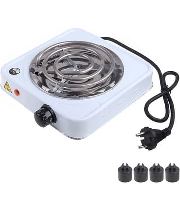 GEEO Electric Charcoal Burner Stove | 1000W Coil Heater for Instant Coal Ignition | With Stand (Random Color)