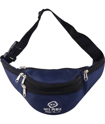 Nice Purse Polyester Blue Waist Pouch