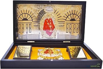 REAL SEED 24 Carat Gold Plated Sai Baba Shirdi Darshan Photo Frame, Shirdi Sainath Darshan Frame for Gift (Shree Shirdi Sai Baba) Box Size - 21.2 x 11.6 x 3.9 CMS