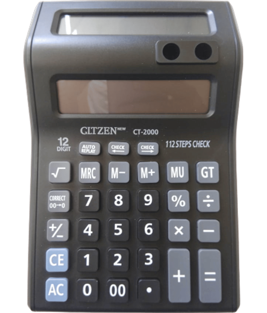 Gltzen Ct-2000 Big Dual Display 12 Digits Financial and Business Calculator, Double Display Calculator
