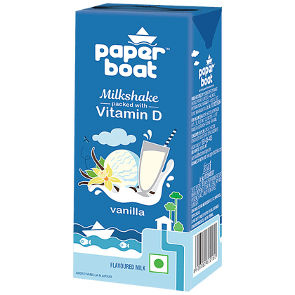 Paper Boat Vanilla Milkshake With Vitamin D, 180ml Paper Boat Vanilla Milkshake With Vitamin D, 180ml