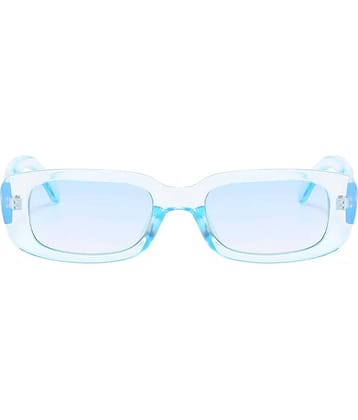 Kanny Devis - Light Blue Rectangular Sunglasses ( Pack of 1 )