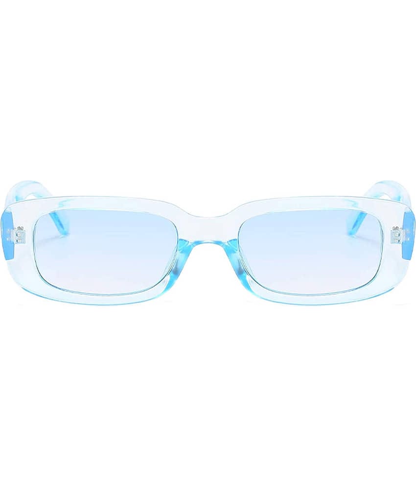 Kanny Devis - Light Blue Rectangular Sunglasses ( Pack of 1 )
