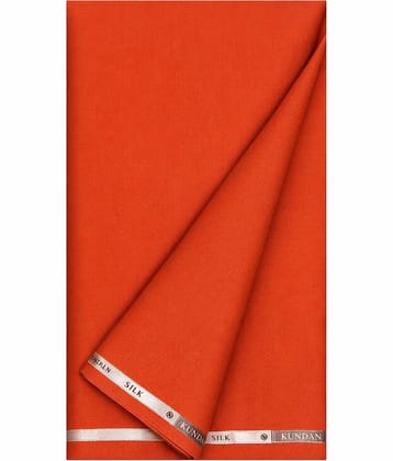 KUNDAN SULZ GWALIOR Orange Linen Men's Unstitched Pant Piece ( Pack of 1 )