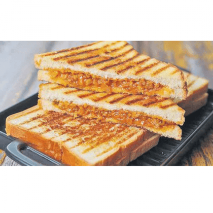 Chicken keema samosa 'sandwich'