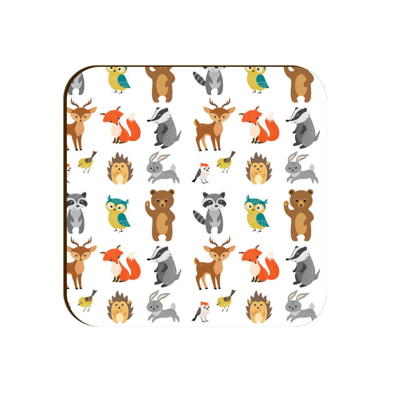 Woodland Creatures Square Coaster