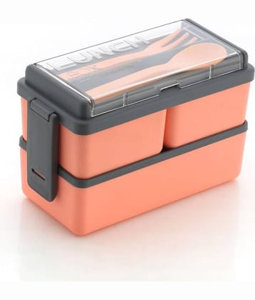 Analog kitchenware - Kids/College/Office Plastic Lunch Box 3 - Container ( Pack of 1 )