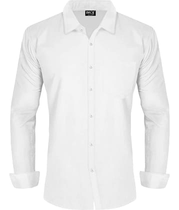 Eviqe Cotton Blend Regular Fit Full Sleeves Men's Formal Shirt - White ( Pack of 1 )
