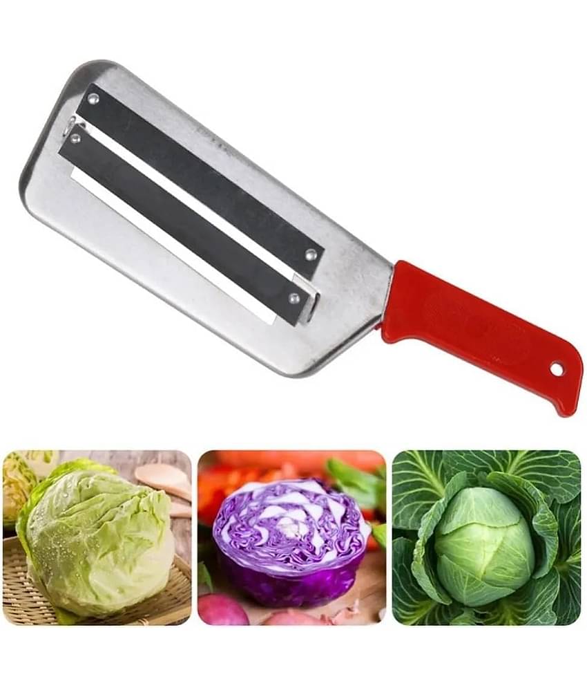 Stainless Steel Cabbage Hand Slicer Shredder | Double Blade Vegetable Cutter for Homemade | Kitchen Manual Tool - Vegetable Slicing Knife