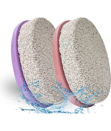 Majestique Pumice Stone With Grip Pedicure Tools Hard Skin Callus Remover for Dead Skin 2 Pcs