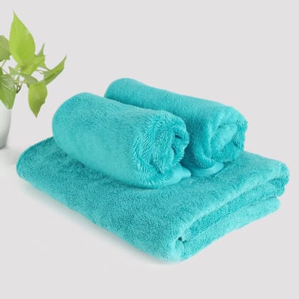 Bamboo Bath & Hand Combo - Set of 3-Ocean Teal