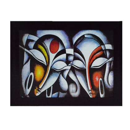 Abstract Figures Satin Matt Texture UV Art Painting