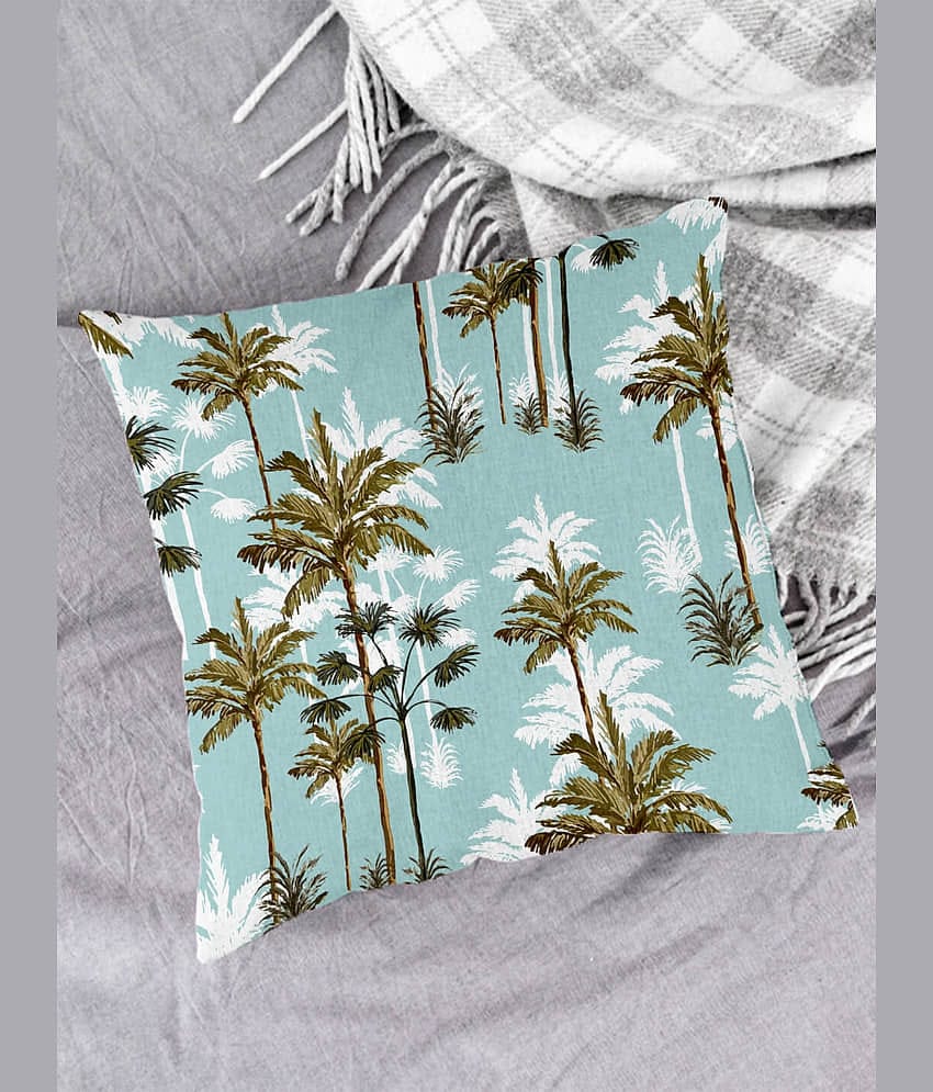 Houzzcode Single Green Pillow Cover