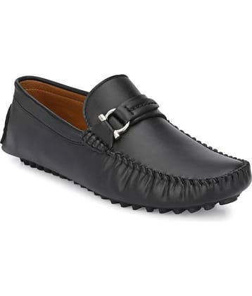 Prolific Artificial Leather Black Formal Loafers