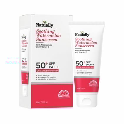 NATUALLY SOOTHING WATERMELON SUNSCREEN |NIACINAMIDE |VIT E