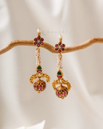 Gold Polish Silver Earrings CHE2023