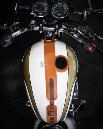 triumph: moto exclusive tank strap-vintage tan / only tank strap / in