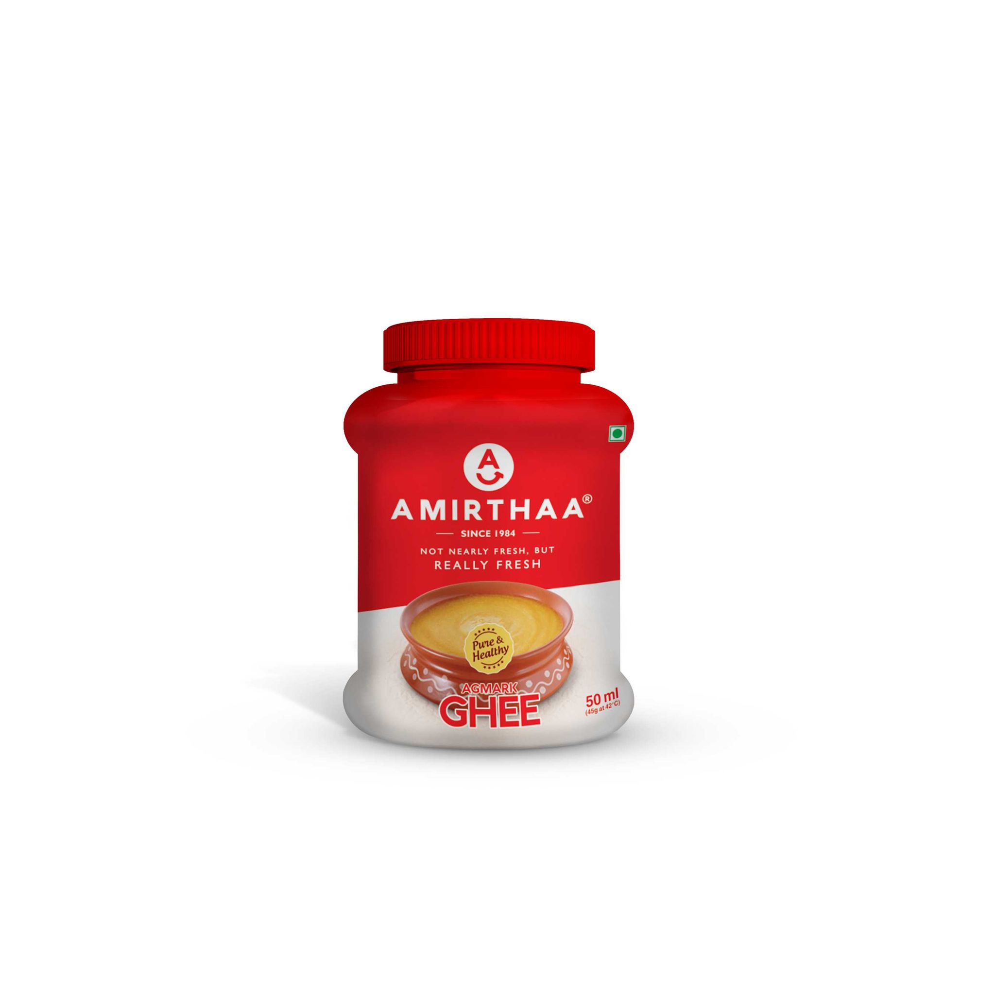 Amirthaa Pure Ghee 50 ml Plastic Bottle