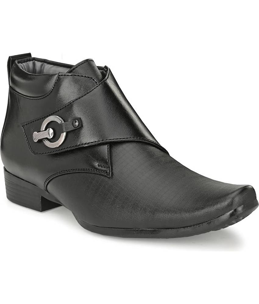 Aadi - Black Men's Derby Formal Shoes