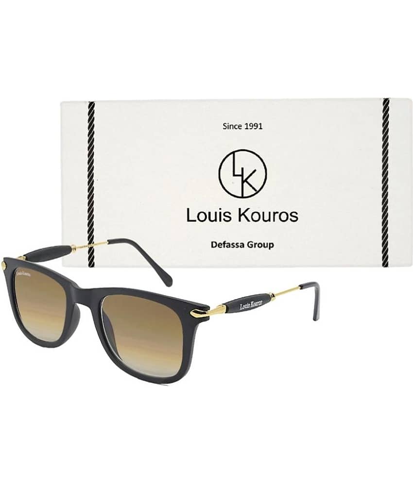 LOUIS KOUROS Gold Square Sunglasses ( Pack of 1 )