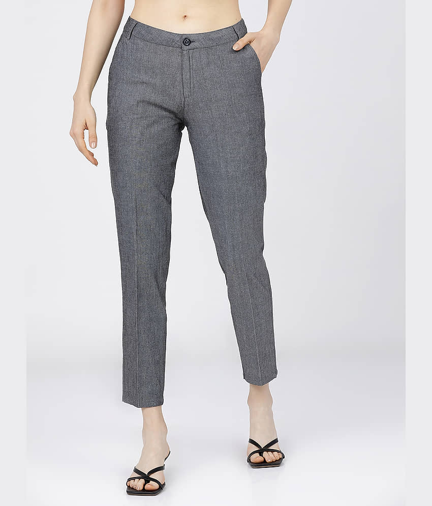 Tokyo Talkies Pack of 1 Cotton Tapered Women's Formal Pants ( Multicolor )