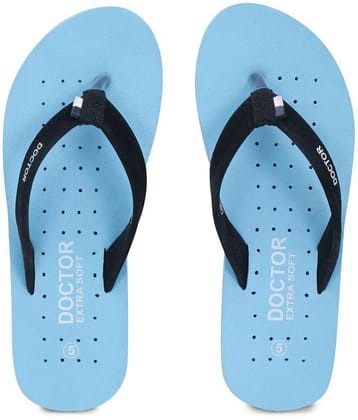 DOCTOR EXTRA SOFT - Blue Women''s Thong Flip Flop - None