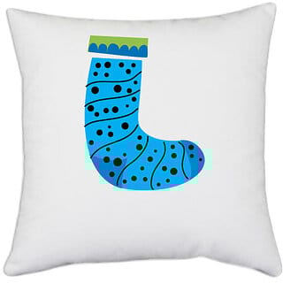 UDNAG White Polyester Christmass, Christmas Stocking Pillow Cover (16 Inch X 16 Inch)