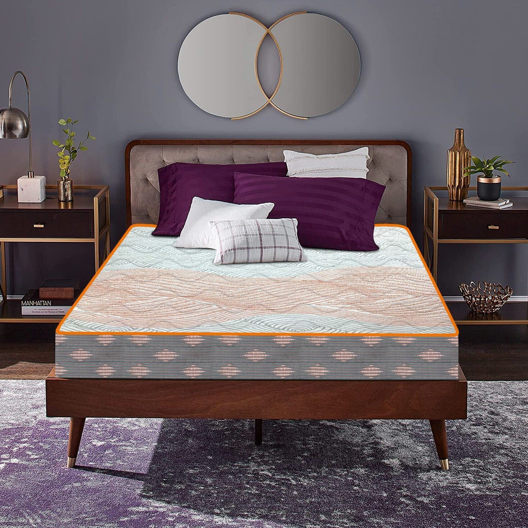 COIRFIT Health Spa Active Orthopedic with SrtX TECHNOLOGY 6 Inch King Size High Resilience (HR) Foam Mattress (72X70 Inches),Backcare Mattress|100% Visco-Pro Memory Foam|Dual Side Quilted,15-Year Warranty