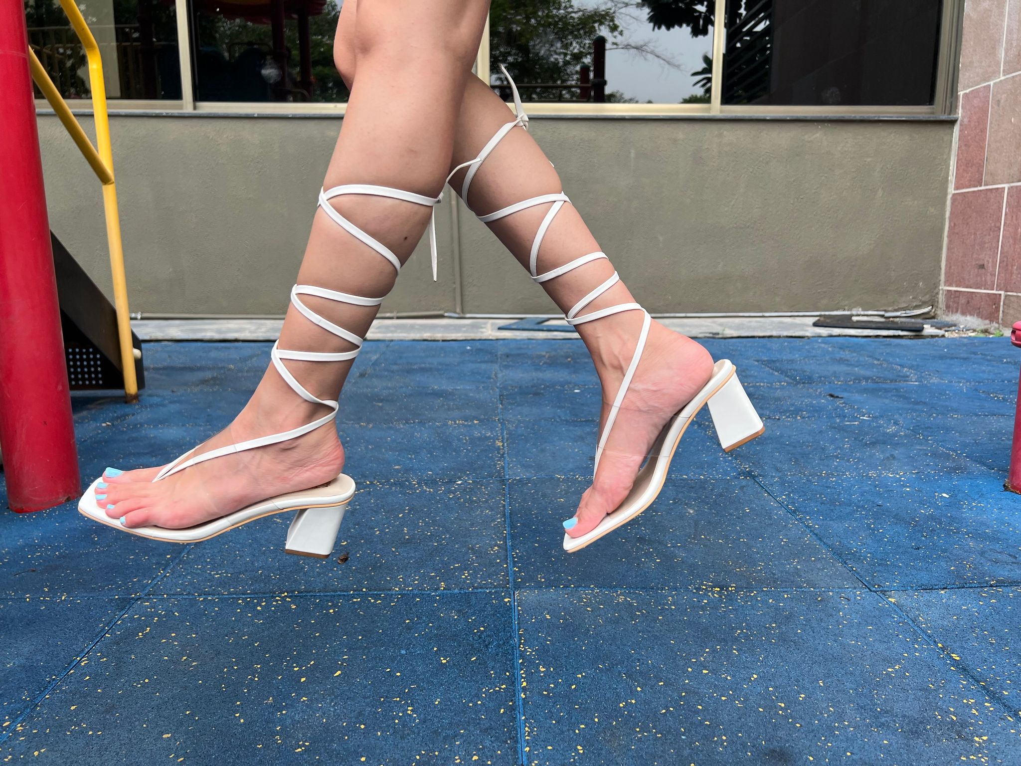 White transparent tie ups-35