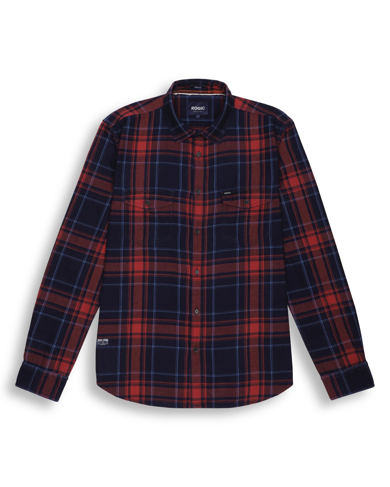 INDIGO CHECKS SHIRT IN MAROON-M