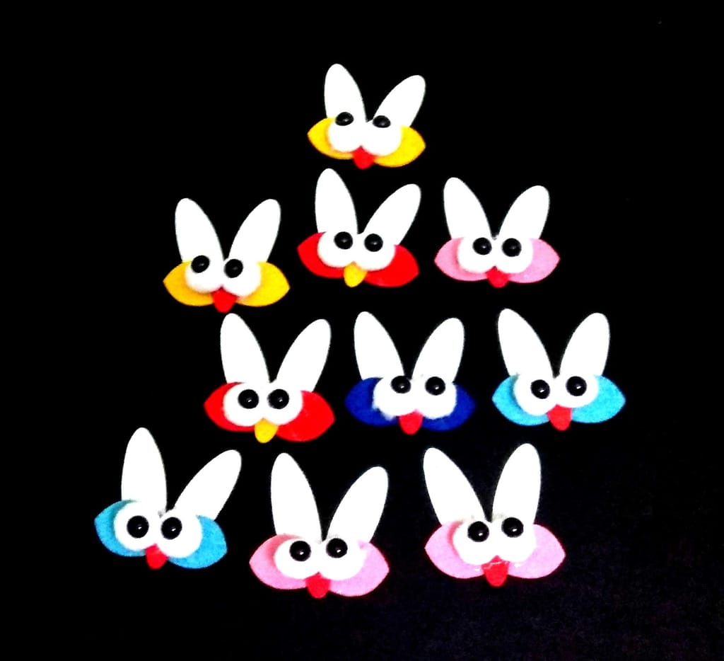 Nawani 10 Pic Cotton Cartoon Crafts Materiel, Size - 7/6 cm