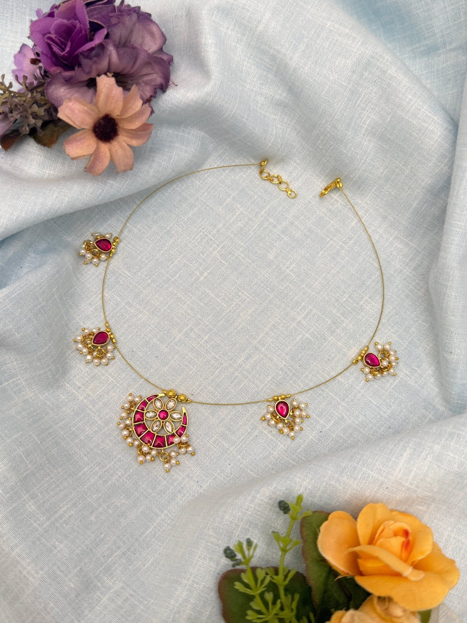 Invisible Chain Jadau Necklace 246