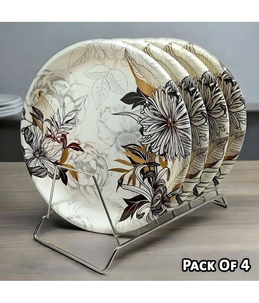 Inpro 4 Pcs Melamine Multi Color Full Plate