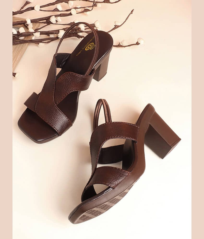 Sneakersvilla Brown Women's Sandal Heels