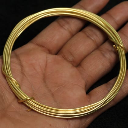 1 Kg, 16 Gauge Golden Plated Brass Craft Wire-Golden / Brass / 1.60mm
