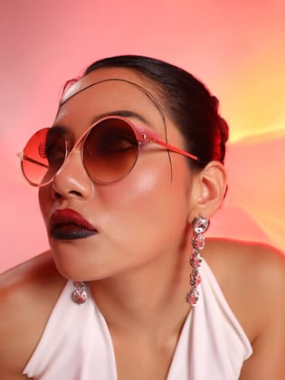 Swirl Round Sunglasses-Sunglass